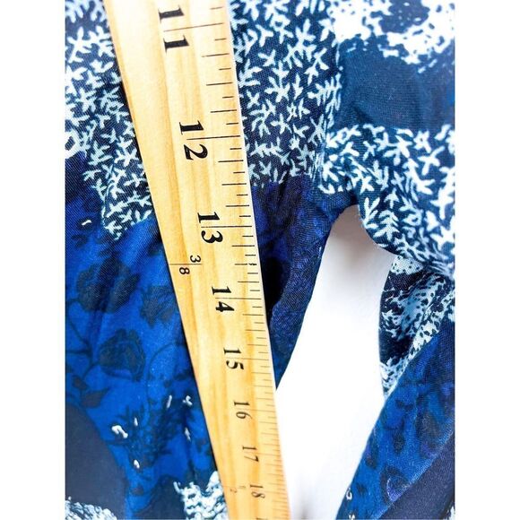 Earthbound Blue Patchwork Off the Shoulder Jumpsuit‎ Size M - Picture 10 of 12